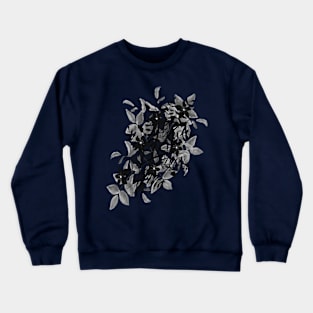 Black and White Floral Watercolor Design Crewneck Sweatshirt